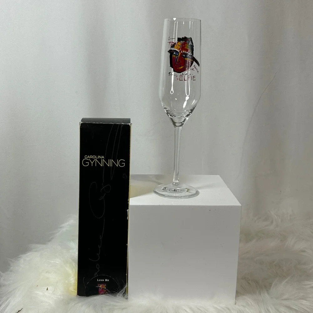 Carolina Gynning Dream About Selfie Champagne Flute Glass‎ With Box